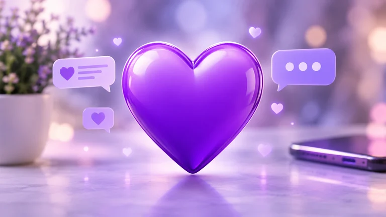 what does the purple heart emoji mean