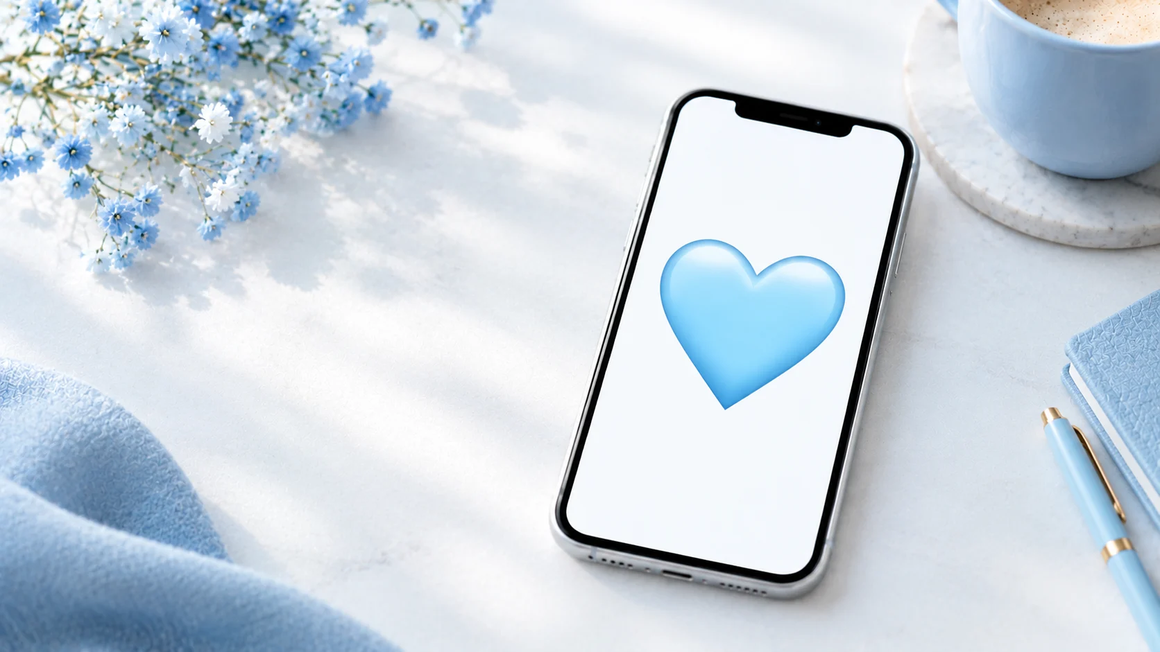 light blue heart emoji