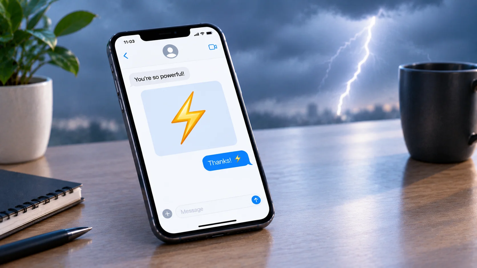 lightning emoji