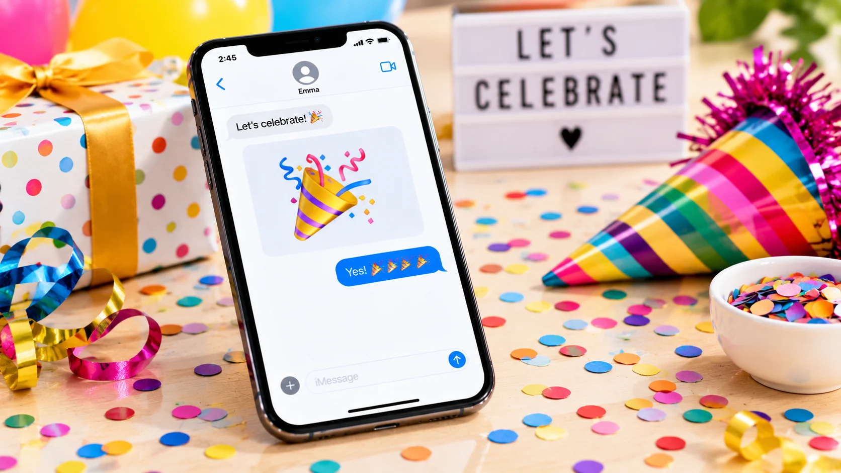 party popper emoji