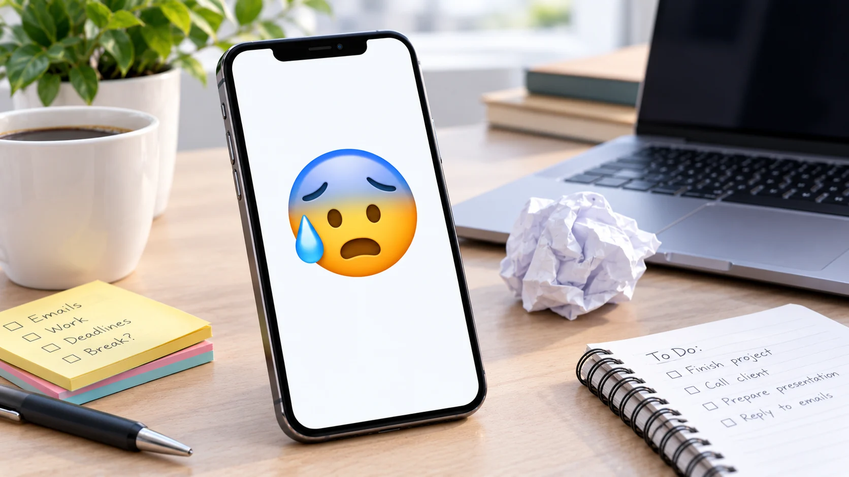 stressed emoji