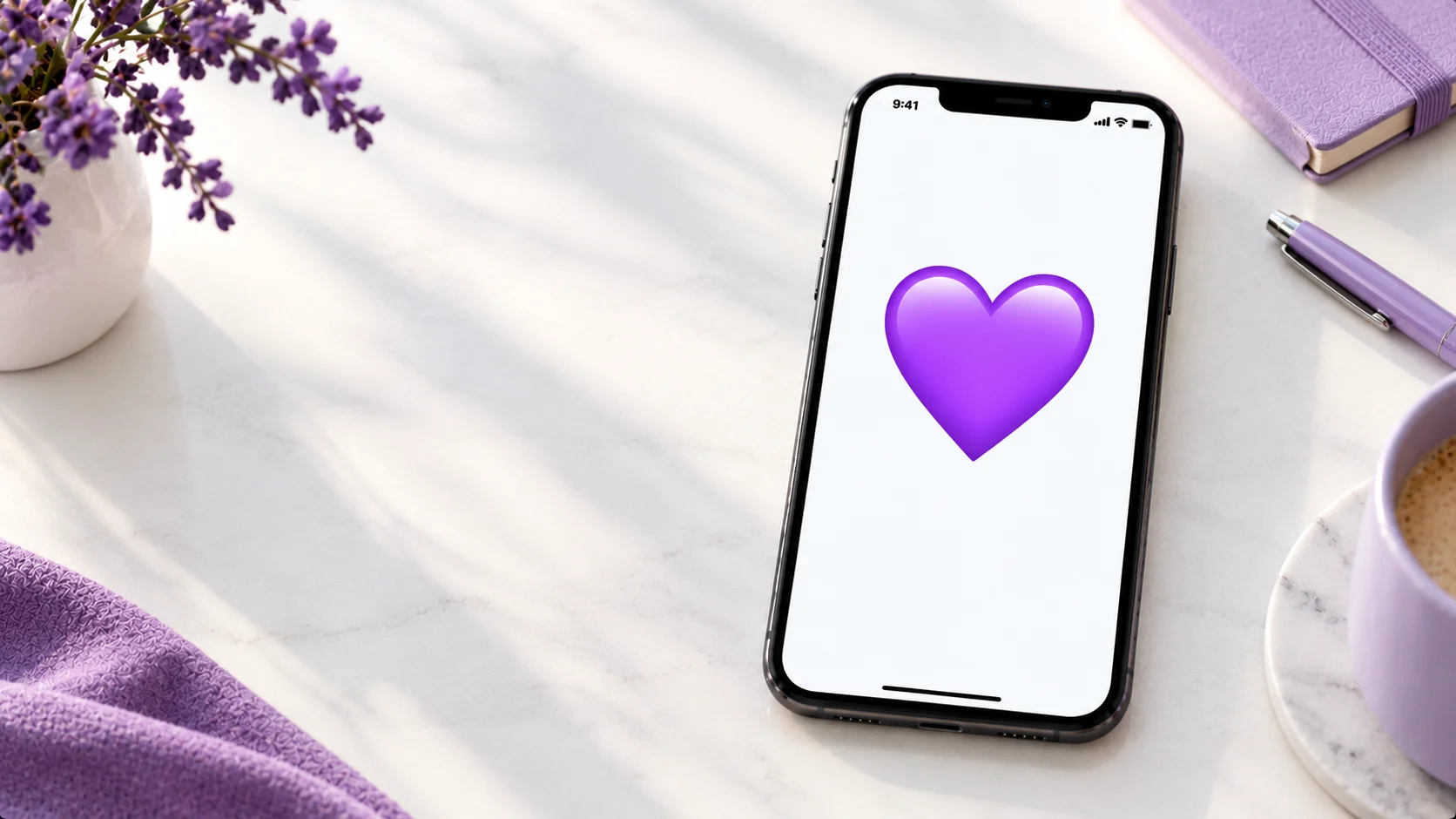 what does purple heart emoji mean